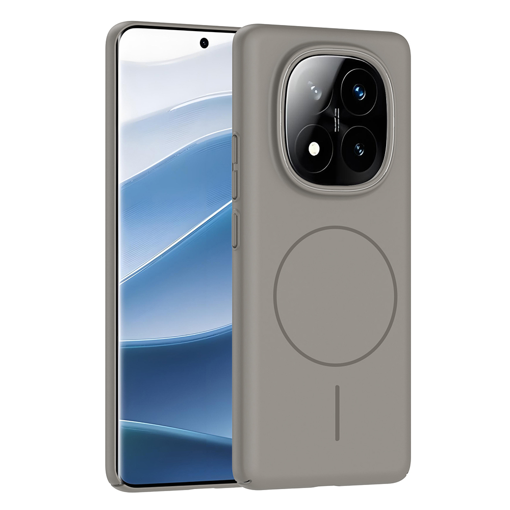 GPACK Xiaomi Redmi Note 14 Pro Plus Uyumlu Ruby M-Safe Şarj Özellikli Telefon Kılıfı Gri