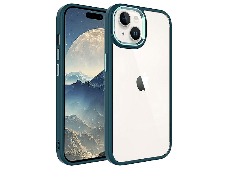 GPACK iPhone 15 Uyumlu Krom Kapak Telefon Kılıfı Koyu Yeşil