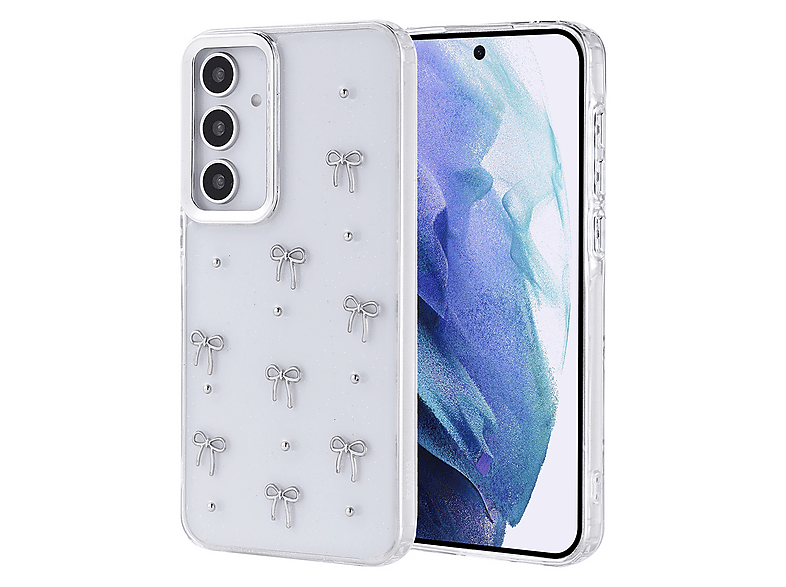 GPACK Samsung Galaxy A55 Uyumlu Kutup Simli Figürlü Silikon Telefon Kılıfı Gri