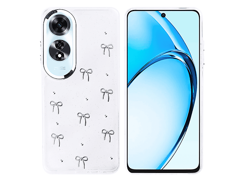 GPACK Oppo A60 Uyumlu Kutup Simli Figürlü Silikon Telefon Kılıfı Gri
