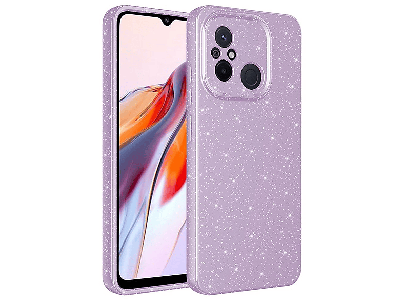 GPACK Xiaomi Poco C55 Uyumlu Koton Simli Silikon Telefon Kılıfı Lila