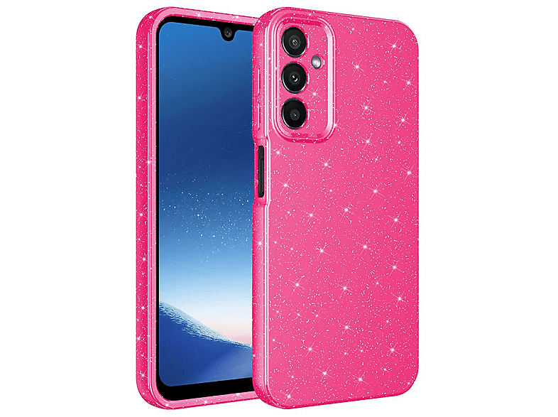 GPACK Samsung Galaxy A24 Uyumlu Koton Simli Silikon Telefon Kılıfı Pembe Koyu
