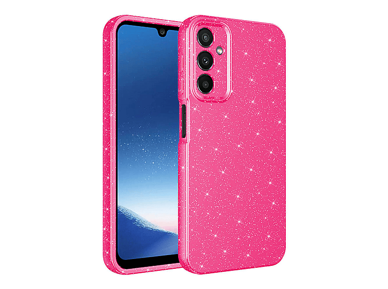 GPACK Samsung Galaxy A25 Uyumlu Koton Simli Silikon Telefon Kılıfı Pembe Koyu