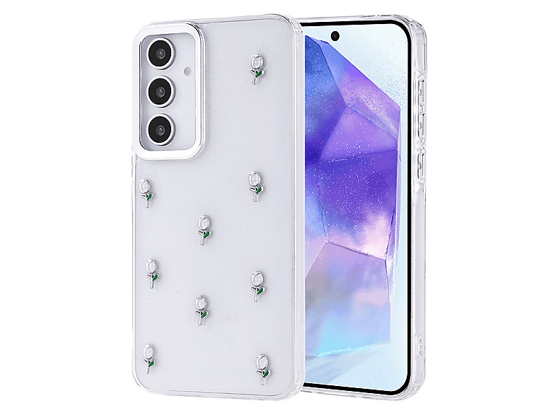 GPACK Samsung Galaxy A35 Uyumlu Kutup Simli Figürlü Silikon Telefon Kılıfı Yeşil