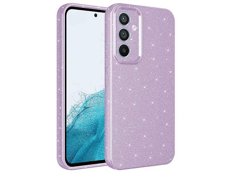 GPACK Samsung Galaxy A54 Uyumlu Koton Simli Silikon Telefon Kılıfı Lila