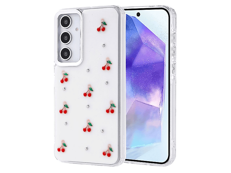 GPACK Samsung Galaxy A35 Uyumlu Kutup Simli Figürlü Silikon Telefon Kılıfı Kırmızı