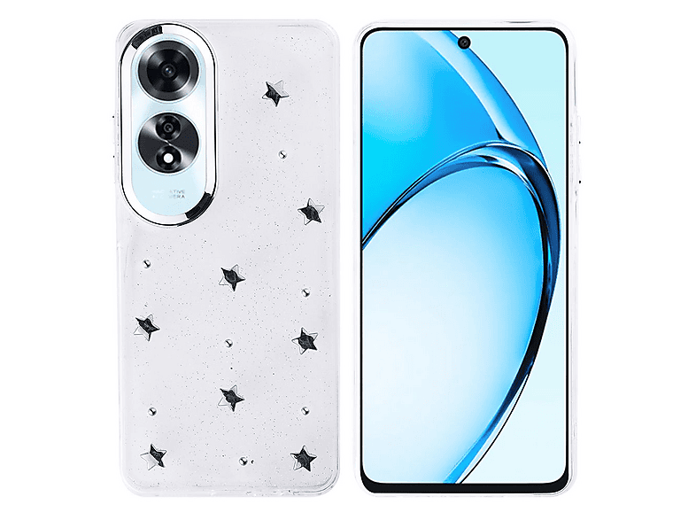 GPACK Oppo A60 Uyumlu Kutup Simli Figürlü Silikon Telefon Kılıfı Gümüş