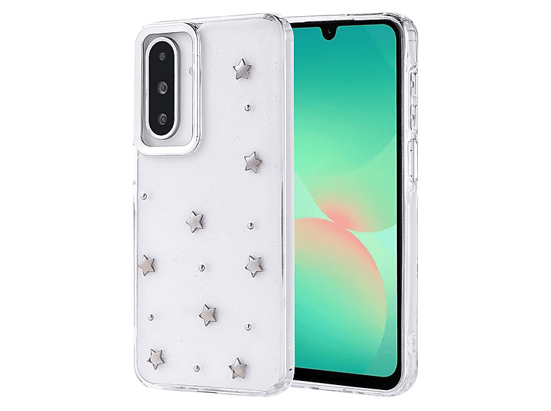 GPACK Samsung Galaxy A26 Uyumlu Kutup Simli Figürlü Silikon Telefon Kılıfı Gümüş