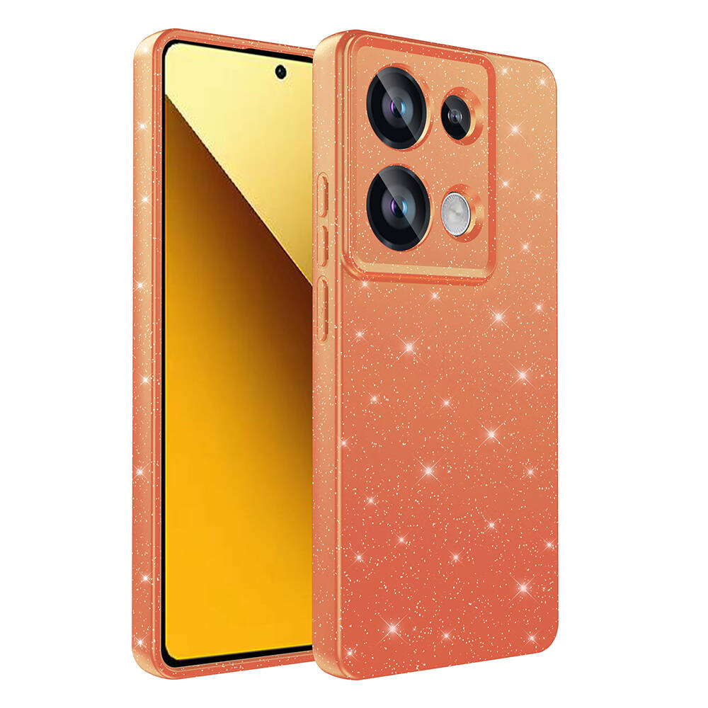 GPACK Xiaomi Poco M6 Pro Uyumlu Koton Simli Silikon Telefon Kılıfı Turuncu