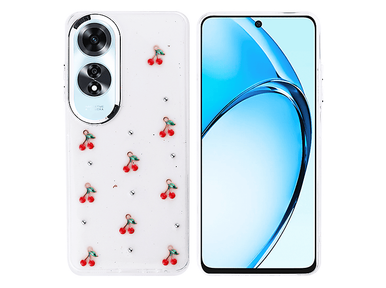 GPACK Oppo A60 Uyumlu Kutup Simli Figürlü Silikon Telefon Kılıfı Kırmızı