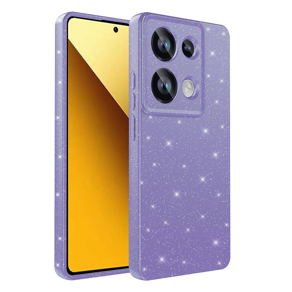 GPACK Xiaomi Redmi Note 13 Pro 4G Uyumlu Koton Simli Silikon Telefon Kılıfı Mor