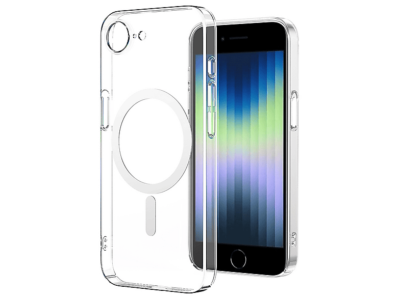LOPARD iPhone 16E Uyumlu Mgsafe Şarj Özellikli Kamera Çerçeveli Porto Kapak Telefon Kılıfı Şeffaf