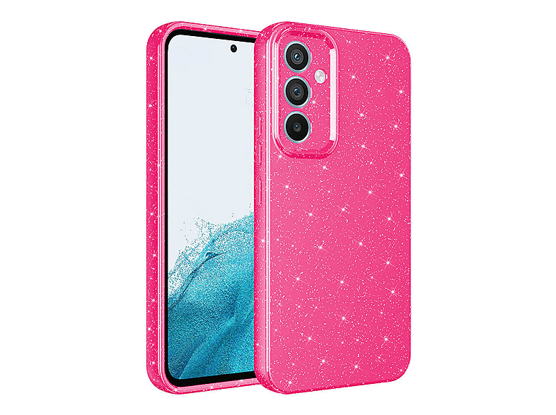 GPACK Samsung Galaxy A55 Uyumlu Koton Simli Silikon Telefon Kılıfı Pembe Koyu