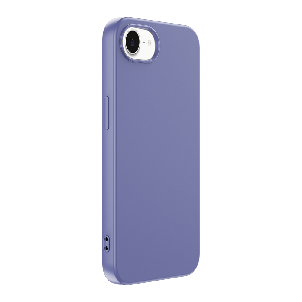 GPACK iPhone 16E Uyumlu Lansman Silikon İçi Kadife Telefon Kılıfı Lila
