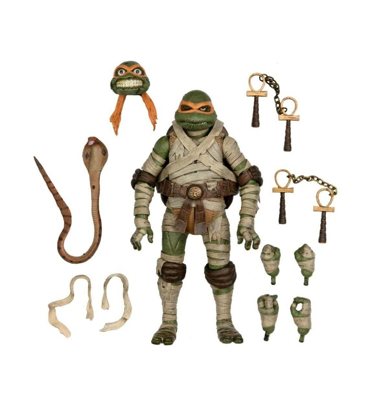 NECA Universal Monsters x TMNT: Ultimate Michelangelo as The Mummy Aksiyon Figürü