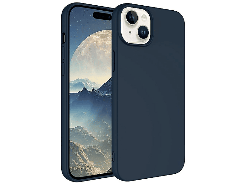 GPACK iPhone 15 Plus Uyumlu Lansman Silikon İçi Kadife Telefon Kılıfı Lacivert