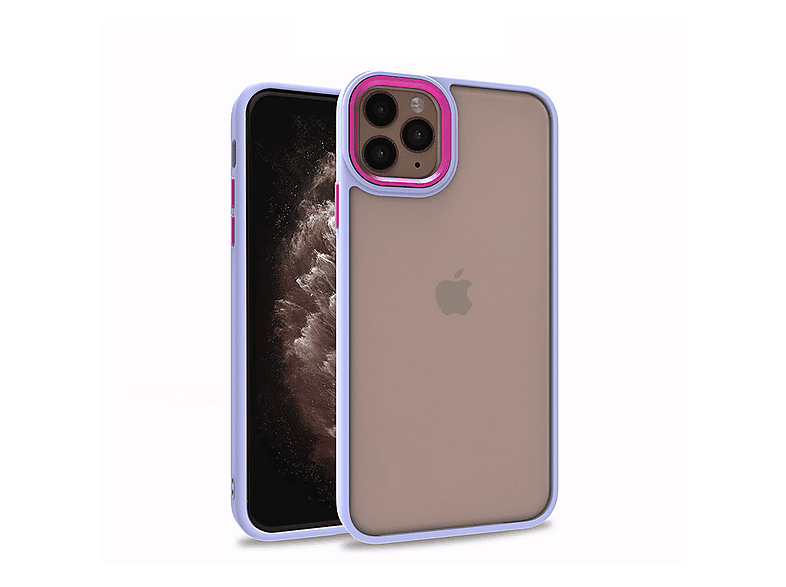 GPACK iPhone 12 Pro Uyumlu Flora Sert Silikon Telefon Kılıfı Mor