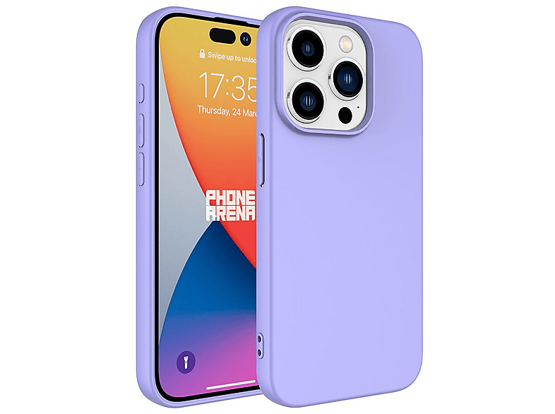 GPACK iPhone 15 Pro Max Uyumlu Lansman Silikon İçi Kadife Telefon Kılıfı Mor