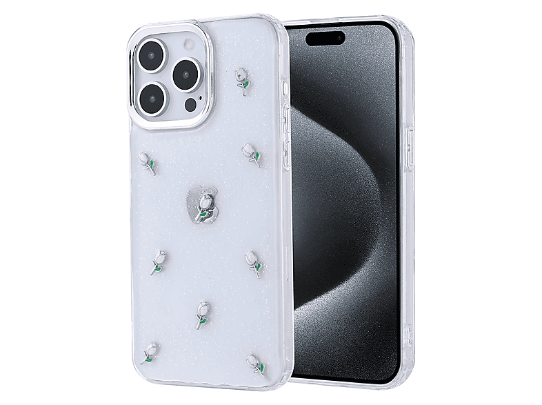 GPACK iPhone 15 Pro Max Uyumlu Kutup Simli Figürlü Silikon Telefon Kılıfı Yeşil