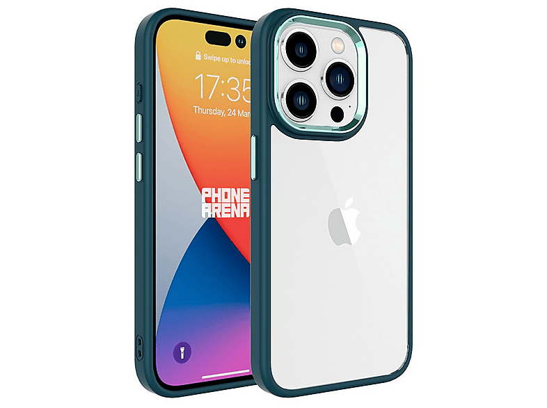 GPACK iPhone 15 Pro Max Uyumlu Krom Kapak Telefon Kılıfı Koyu Yeşil
