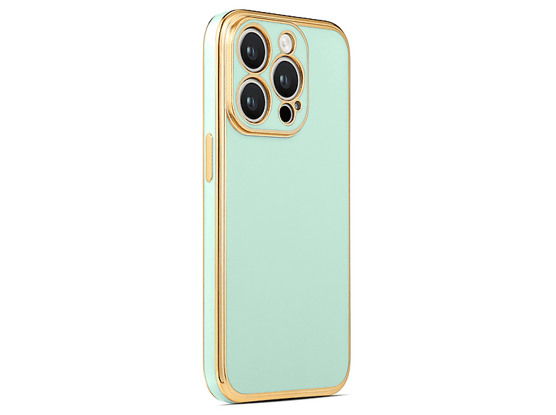 GPACK iPhone 14 Pro Max Uyumlu Bark Parlak Silikon Telefon Kılıfı Yeşil