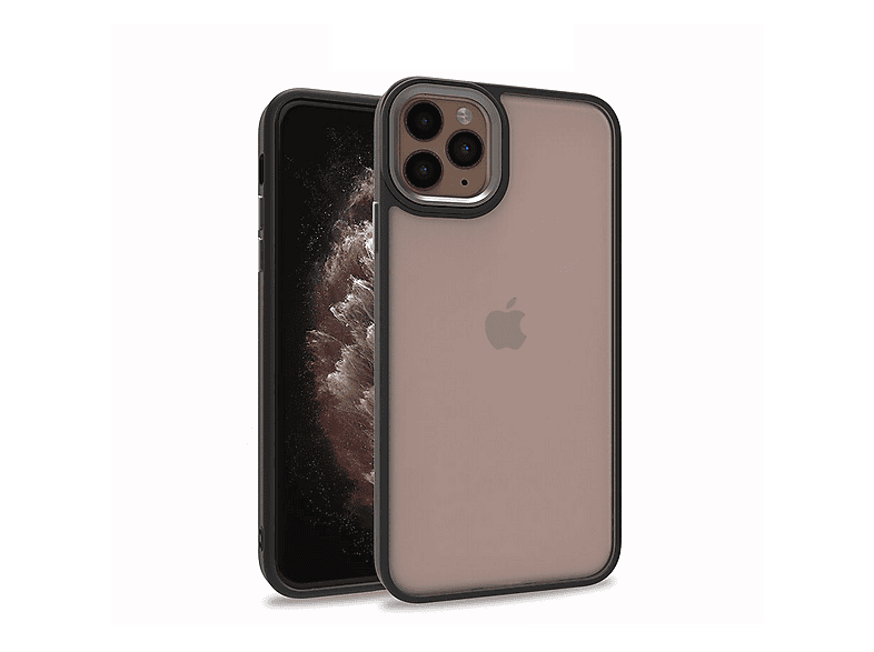 GPACK iPhone 12 Pro Uyumlu Flora Sert Silikon Telefon Kılıfı Siyah