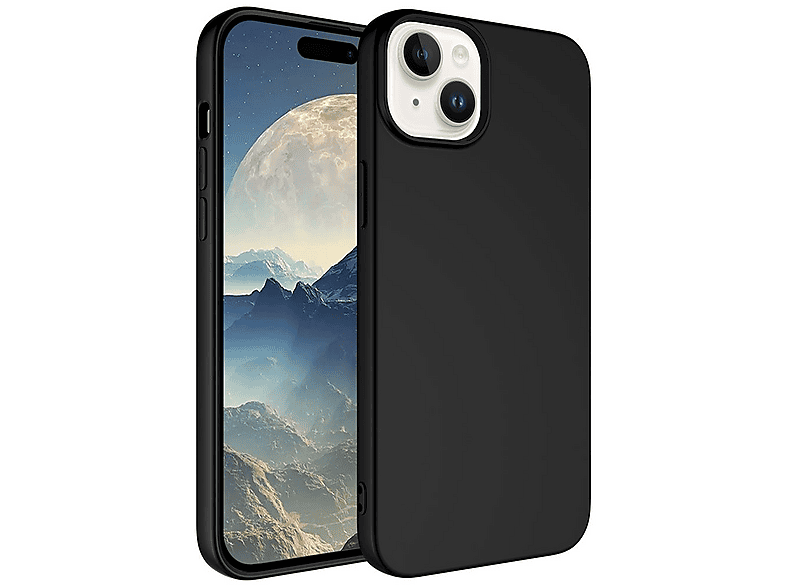 GPACK iPhone 15 Plus Uyumlu Lansman Silikon İçi Kadife Telefon Kılıfı Siyah