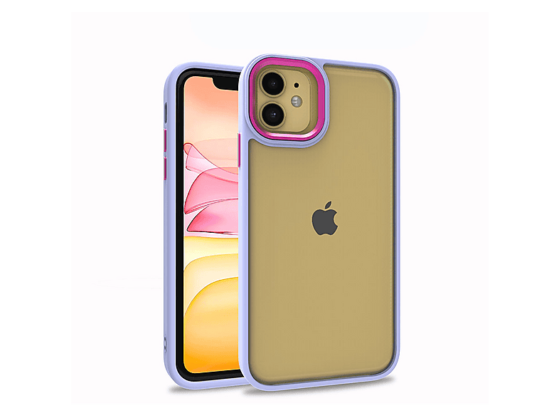 GPACK iPhone 11 Uyumlu Flora Sert Silikon Telefon Kılıfı Mor
