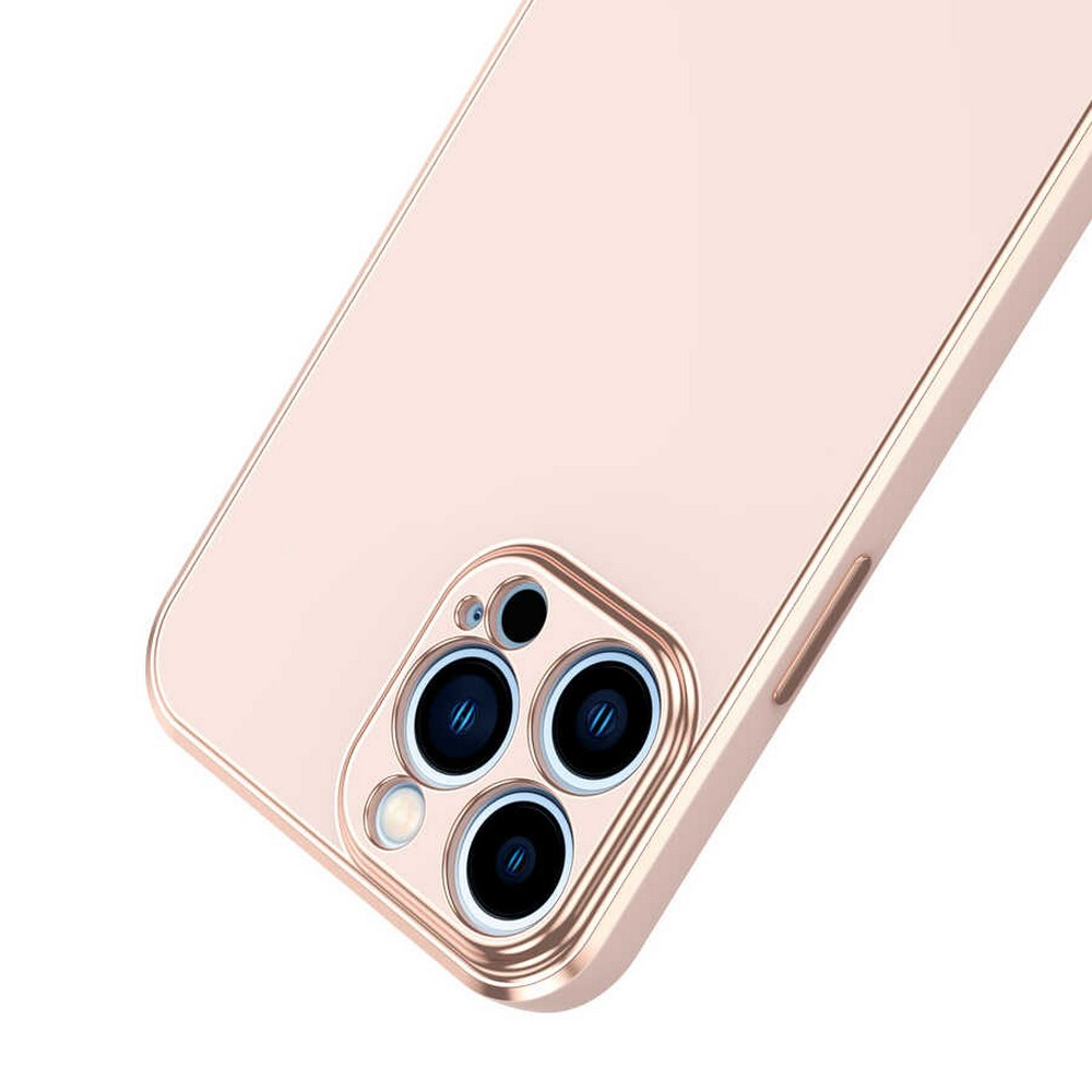 GPACK iPhone 13 Pro Max Uyumlu Bark Parlak Silikon Telefon Kılıfı Bronz
