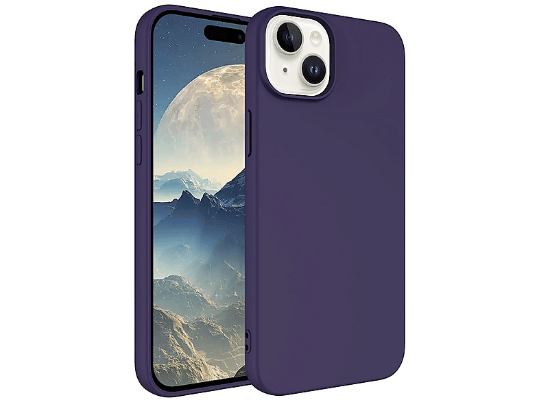 GPACK iPhone 15 Uyumlu Lansman Silikon İçi Kadife Telefon Kılıfı Derin Mor