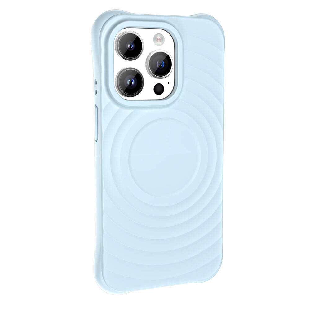 GPACK iPhone 15 Pro Max Uyumlu Hepi M-Safe Şarj Özellikli Telefon Kılıfı Açık Mavi