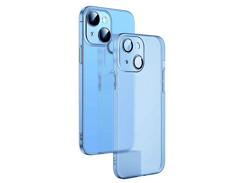 GPACK iPhone 14 Plus Uyumlu Kamera Korumalı Alp Silikon Telefon Kılıfı Mavi