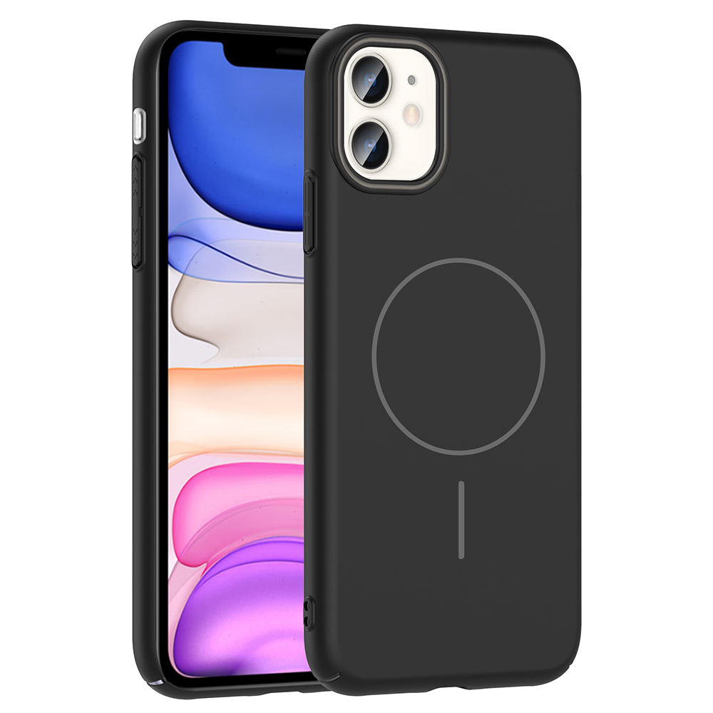 GPACK iPhone 11 Uyumlu Ruby M-Safe Şarj Özellikli Telefon Kılıfı Siyah