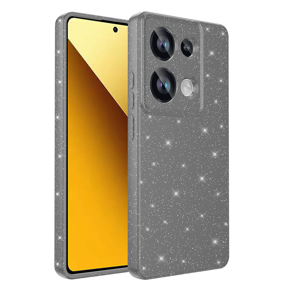 GPACK Xiaomi Redmi Note 13 Pro 4G Uyumlu Koton Simli Silikon Telefon Kılıfı Gri