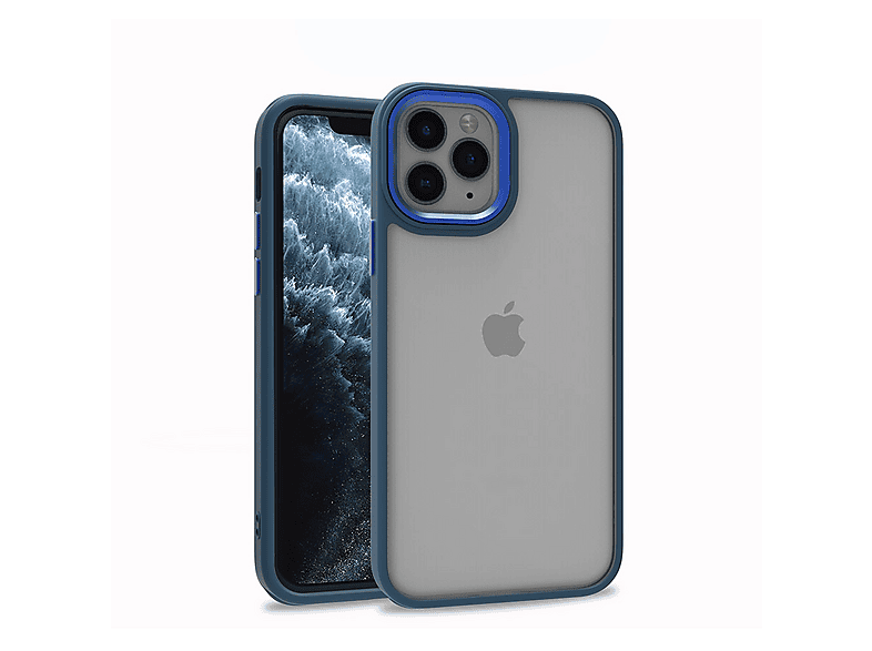 GPACK iPhone 11 Pro Max Uyumlu Flora Sert Silikon Telefon Kılıfı Lacivert