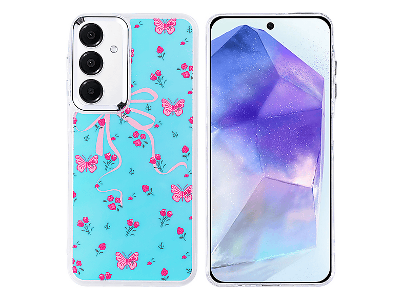GPACK Samsung Galaxy A35 Uyumlu Hadra Figürlü Telefon Kılıfı Pembe