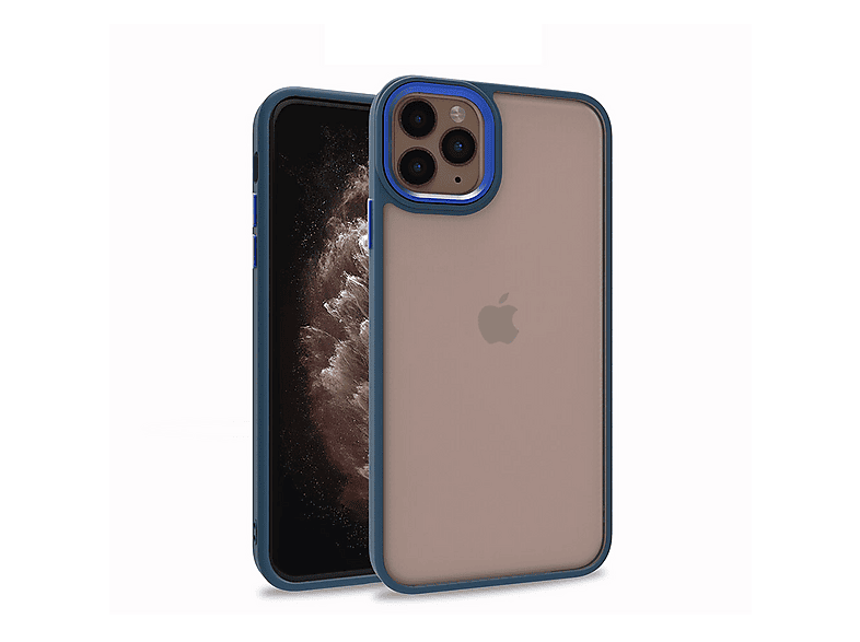 GPACK iPhone 12 Pro Uyumlu Flora Sert Silikon Telefon Kılıfı Lacivert