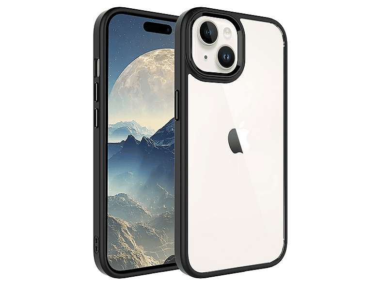 GPACK iPhone 15 Plus Uyumlu Krom Kapak Telefon Kılıfı Siyah