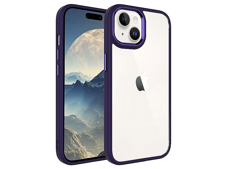 GPACK iPhone 15 Uyumlu Krom Kapak Telefon Kılıfı Derin Mor