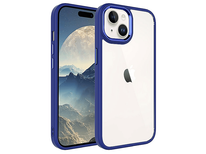 GPACK iPhone 15 Plus Uyumlu Krom Kapak Telefon Kılıfı Lacivert