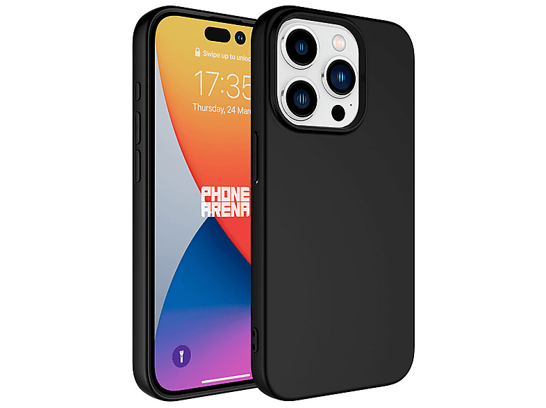 GPACK iPhone 15 Pro Uyumlu Lansman Silikon İçi Kadife Telefon Kılıfı Siyah