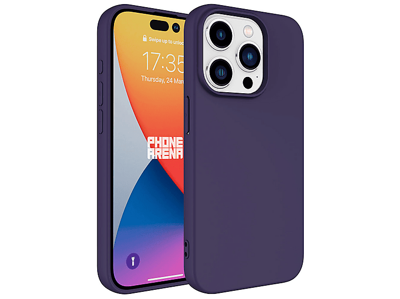 GPACK iPhone 15 Pro Uyumlu Lansman Silikon İçi Kadife Telefon Kılıfı Derin Mor