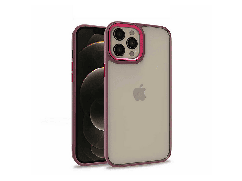 GPACK iPhone 12 Pro Max Flora Sert Silikon Telefon Kılıfı Kırmızı