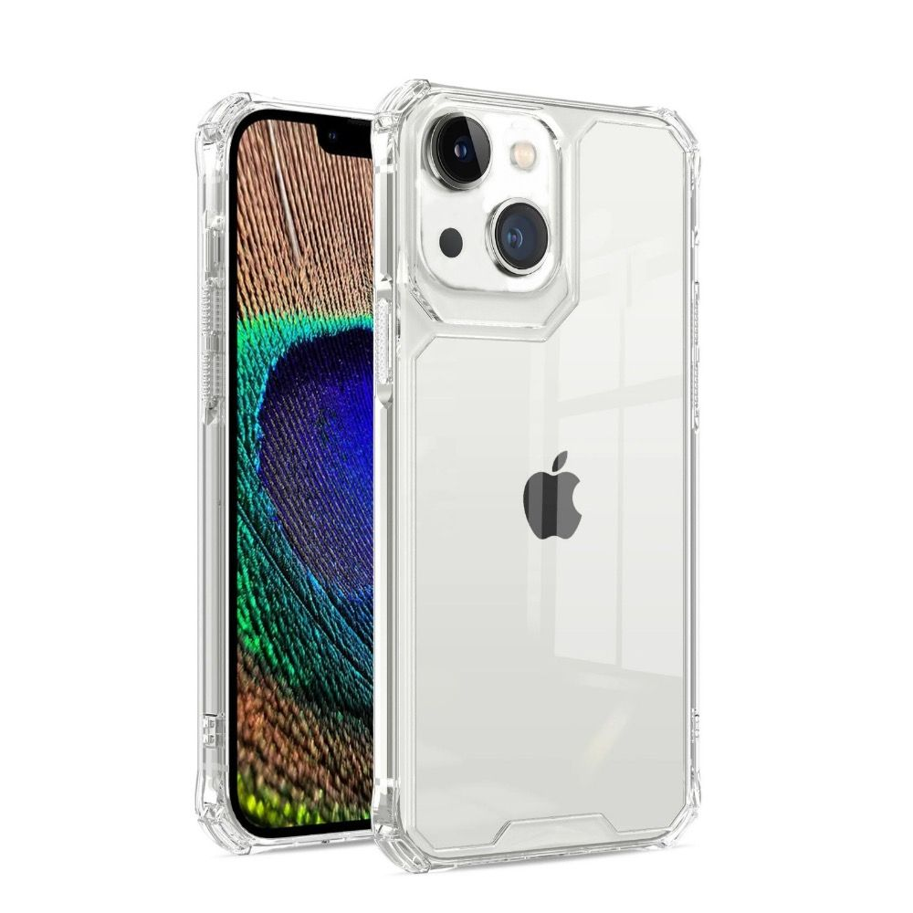 GPACK iPhone 13 Uyumlu Kristal Alp Kapak Sert Silikon Telefon Kılıfı Renksiz