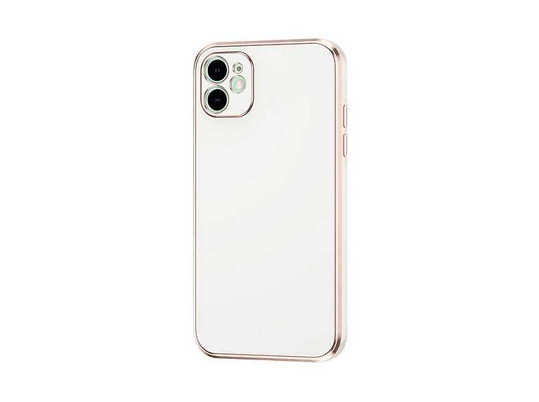 GPACK iPhone 12 Uyumlu Bark Parlak Silikon Telefon Kılıfı Beyaz