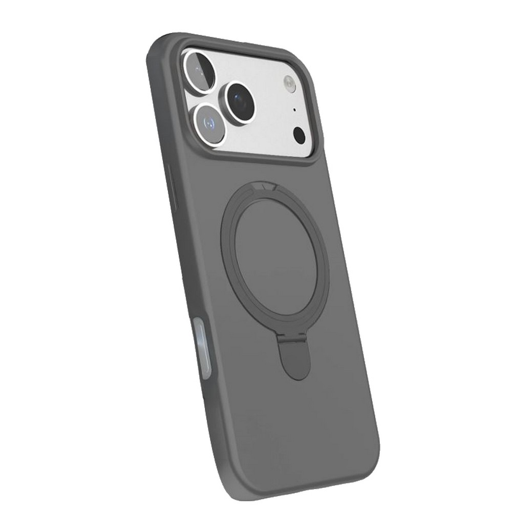 GPACK iPhone 17 Pro Uyumlu Rgl MPL M-Safe Şarj Özellikli Standlı Telefon Kılıfı Gri