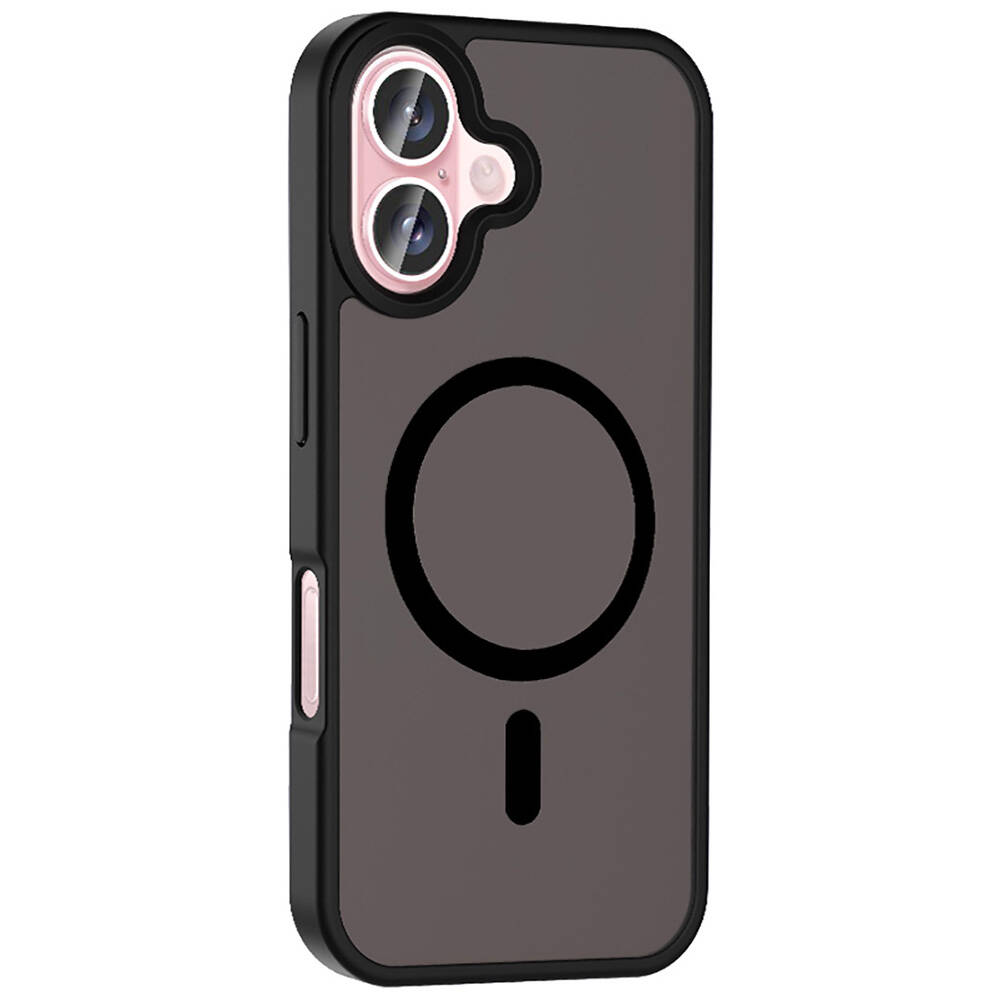 GPACK iPhone 16 Uyumlu Sio M-Safe Şarj Özellikli Telefon Kılıfı Siyah