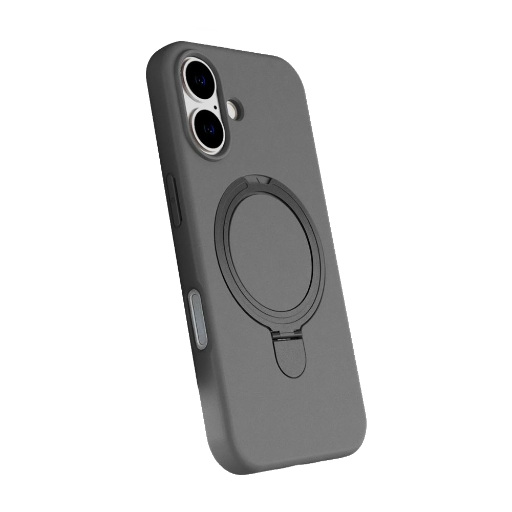 GPACK iPhone 17 Uyumlu Rgl MPL M-Safe Şarj Özellikli Standlı Telefon Kılıfı Gri