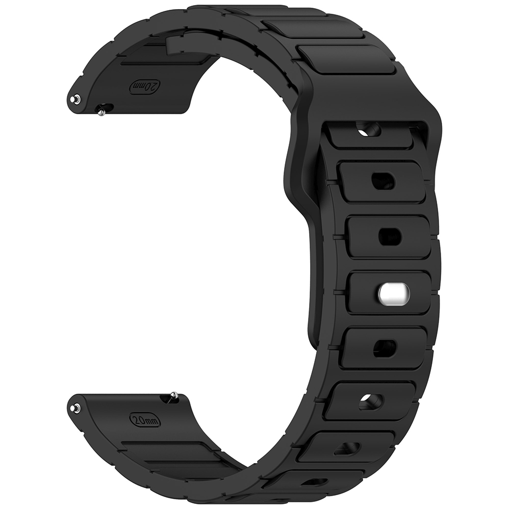 GPACK Inteya Hiwatch Lite Uyumlu Kademeli Silikon 22-KRD132 Akıllı Saat Kordonu Siyah