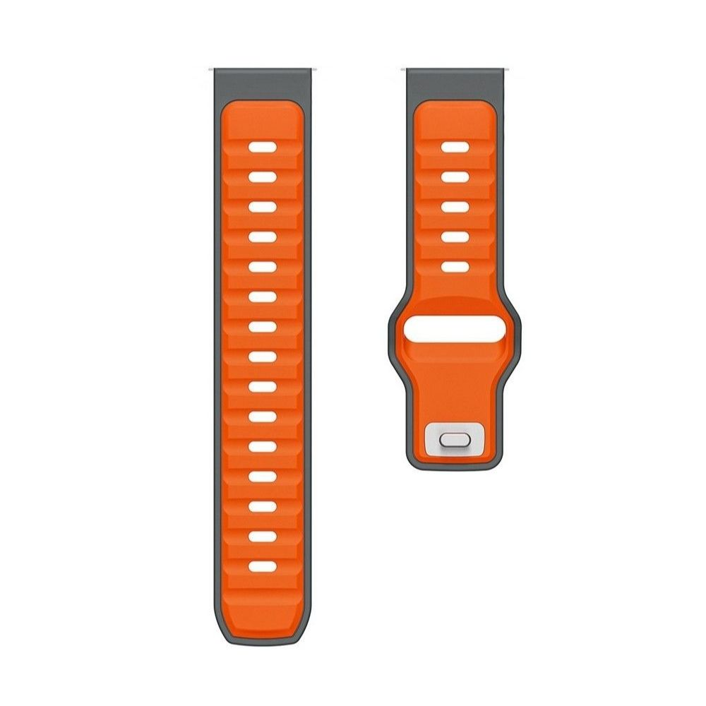 GPACK Amazfit GTR 2 Sport Uyumlu Çift Renk Kademeli Silikon 22-KRD135 Akıllı Saat Kordonu Turuncu - Gri